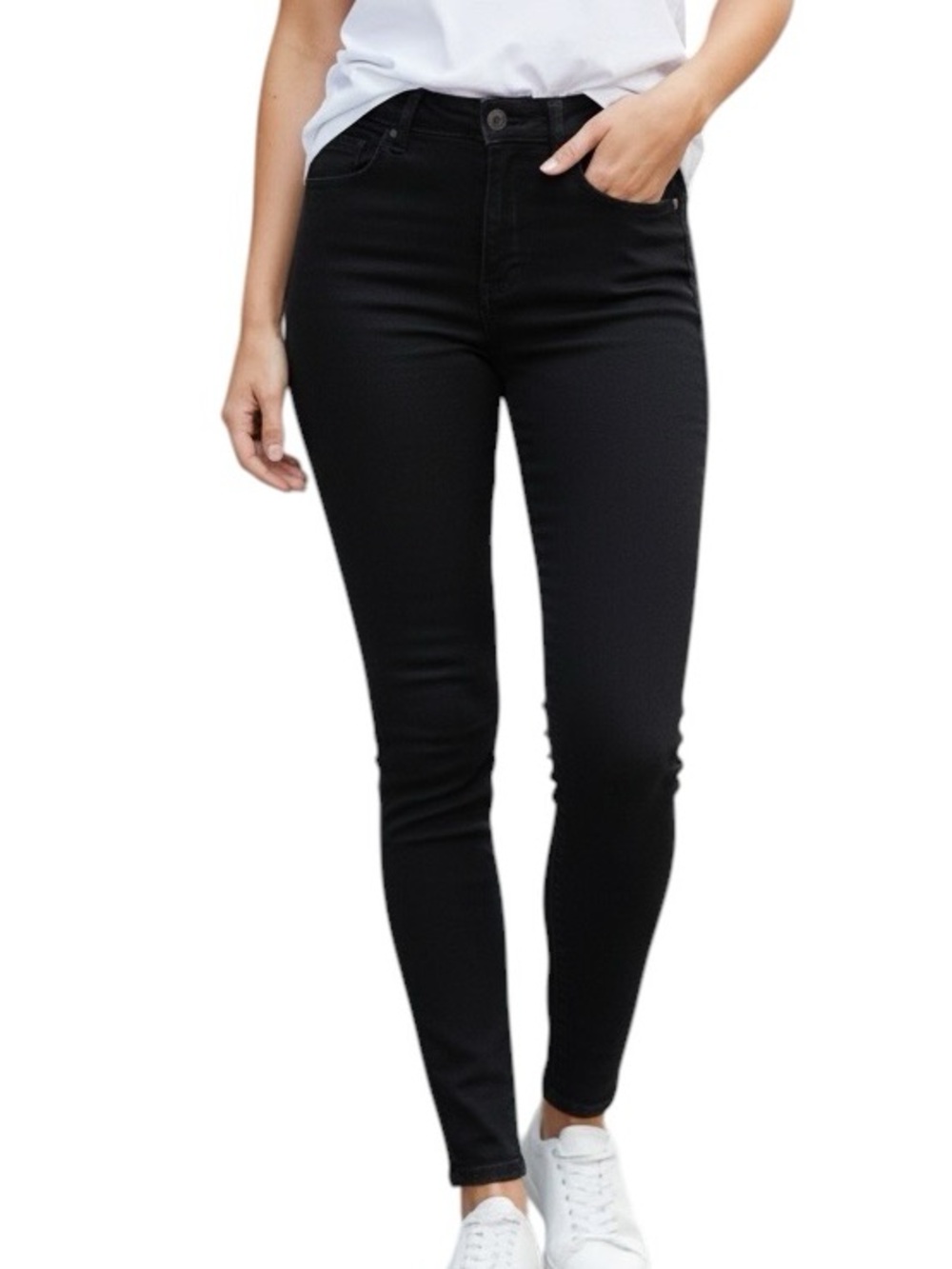 American Eagle Outfitters Black Denim Skinny High-Rise Jeans Jeggings